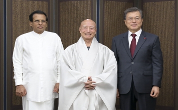 Tổng thống Hàn Quốc và Sri Lanka viếng thăm trụ sở Thiền phái Tào Khê